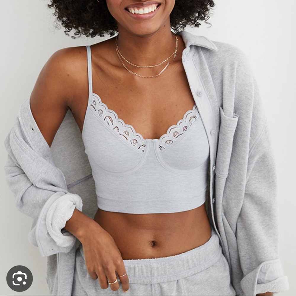 aerie superchill corset lace top